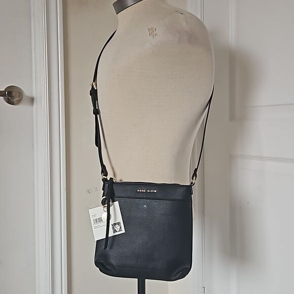HOST PICK🥳Anne Klein Leather Crossbody Shoulder Bag Black - Picture 3 of 16